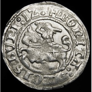 Zygmunt I Stary, Półgrosz 1512, Wilno - błąd, SIGISMVNI - b. rzadki