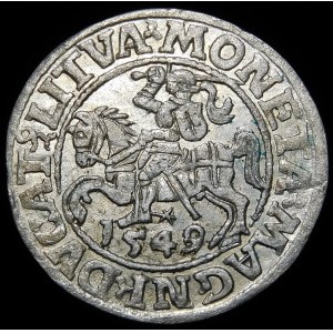 Sigismund II Augustus, Half-penny 1549, Vilnius - 9 Pogon, LI/LITVA - date punch 1549/8 - rare