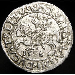 Sigismund II Augustus, Half-penny 1556, Vilnius - LI/LITVA - beautiful