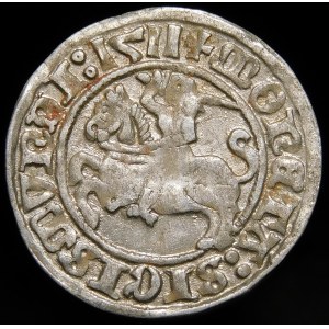 Zygmunt I Stary, Półgrosz 1511, Wilno - dwukropek - przebitka - rzadki