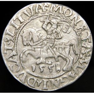 Zygmunt II August, Półgrosz 1558, Wilno - L/LITVA