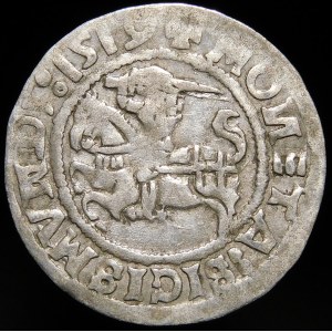 Sigismund I the Old, Half-penny 1519, Vilnius - 5 pennyweights - LITANIA error, punctuation, three dots - rare
