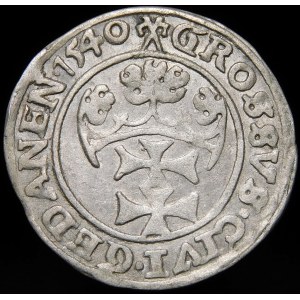 Sigismund I the Old, 1540 penny, Gdansk - PRVS