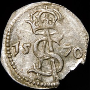 Sigismund II Augustus, Dwudenar 1570, Vilnius - Platina - rare