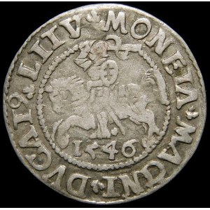 Zikmund II Augustus, půlgroš 1546, Vilnius - starší typ orlice - L/LITV