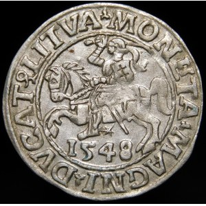 Sigismund II Augustus, Half-penny 1548, Vilnius - Roman I, LI/LITVA