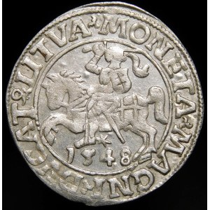 Sigismund II Augustus, Half-penny 1548, Vilnius - Arabic 1, LI/LITVA