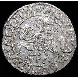 Sigismund II Augustus, Half-penny 1556, Vilnius - LI/LITVA - variant