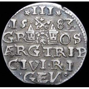 Stefan Batory, Trojak 1583, Riga
