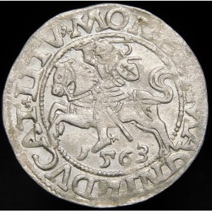 Zygmunt II August, Półgrosz 1563, Wilno - 18 Pogoń, Topór, DVX L/LITV