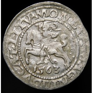 Sigismund II Augustus, Half-penny 1563, Vilnius - 19 Pogon, Axe, DVX L/LITV