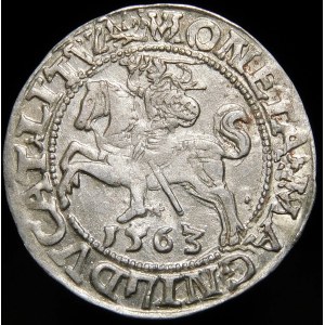 Sigismund II Augustus, Half-penny 1563, Vilnius - 19 Pogon, Axe, DVX LI/LITVA