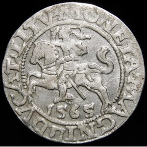 Sigismund II Augustus, Half-penny 1565, Vilnius - 22 Pogon, Axe, L/LITV