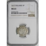 Sigismund III Vasa, Half-track 1617, Bydgoszcz - Saxon in oval - beautiful