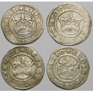 Sigismund I the Old, Cracow half-penny - set (pcs. 4)