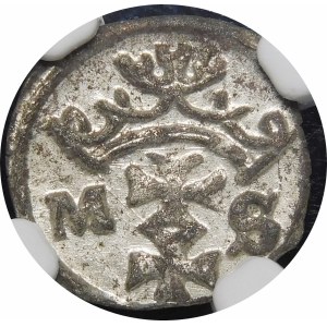 Sigismund I the Old, Denarius without date, Gdansk - M-S - beautiful