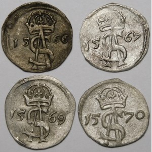 Sigismund II Augustus, Dvudenary, Vilnius - set (pcs. 4)