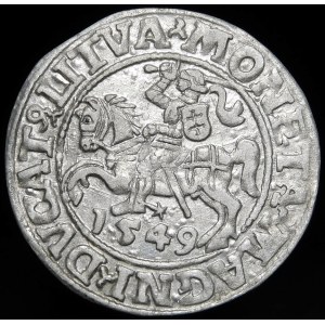 Sigismund II Augustus, Half-penny 1549, Vilnius - 9 Pogon, LI/LITVA - beautiful