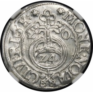 Sigismund III Vasa, Half-track 1620, Riga - Keys divide the inscription - beautiful