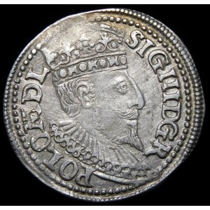 Zikmund III Vasa, Trojak 1596, Olkusz - raženo - vzácné
