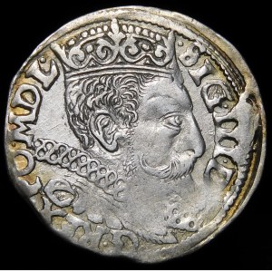 Sigismund III Vasa, Troika 1598, Poznań - flower divides the date