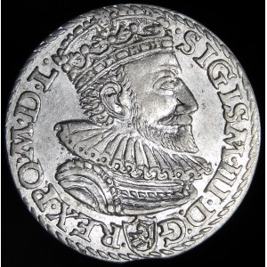 Zygmunt III Waza, Trojak 1592, Malbork - piękny