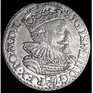 Zygmunt III Waza, Trojak 1593, Malbork - piękny