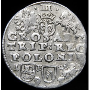 Sigismund III Vasa, Trojak 1595, Lublin - Axe divides the date - rare