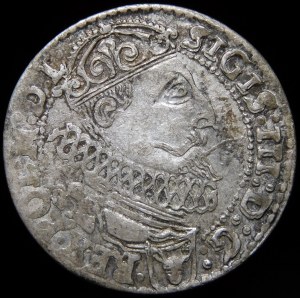 Sigismund III Vasa, Sixpence 1627, Krakow - beautiful