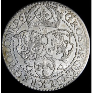 Sigismund III Vasa, Sixpence 1596, Malbork - small head