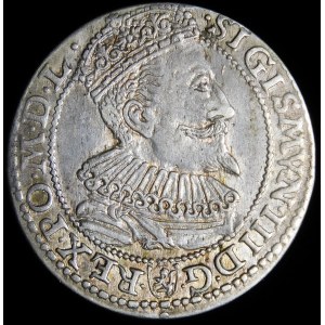 Zygmunt III Waza, Szóstak 1596, Malbork - mała głowa