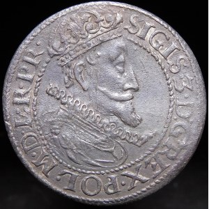 Zygmunt III Waza, Ort 1615, Gdańsk - wąska kryza, kropka za łapą