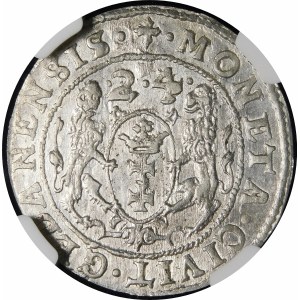 Sigismund III Vasa, Ort 1624/3, Gdansk - pierced date