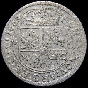 John II Casimir, Tymf 1663 AT, Krakow - SALVS