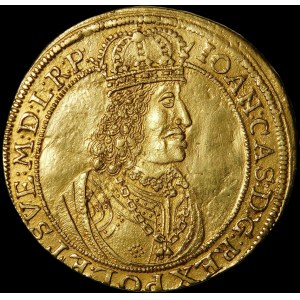 Johannes II. Kasimir, Donativa mit 4 Dukaten 1659 HL, Torun - Rarität