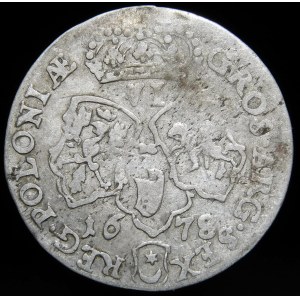Jan III Sobieski, Szóstak 1678, Bydgoszcz - Leliwa w tarczy łukowatej - rzadki