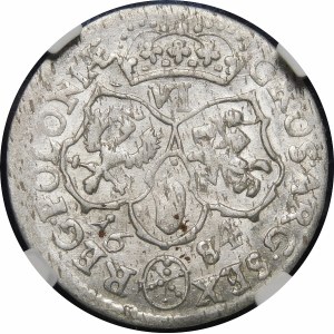 John III Sobieski, Sixpence 1684 SP, Bydgoszcz - beautiful, rare and illustrated