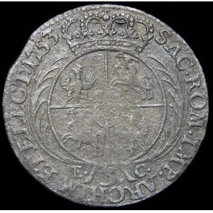 August III Sas, Trojak 1753 EC, Leipzig - rare