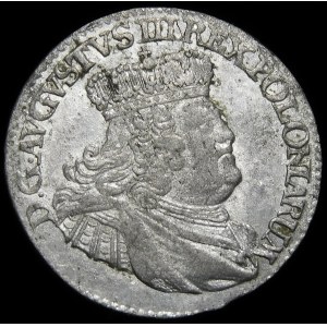 August III Sas, Trojak 1756 EC, Lipsk - rzadki i b. ładny