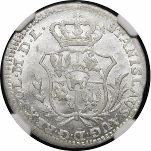 Stanisław August Poniatowski, 2 grosze srebrne 1766 FS, Warszawa - piękny