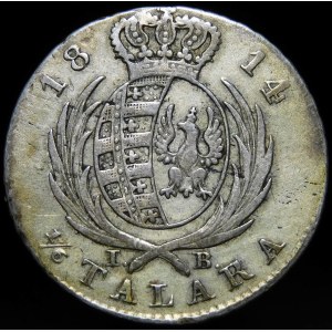 Duchy of Warsaw, 1/6 thaler 1814 IB, Warsaw