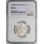 Polen, Russische Teilung, 30 Kopeken = 2 Zloty 1838 MW, Warschau
