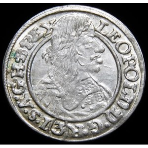 Śląsk - Śląsk pod panowaniem habsburskim, Leopold I, 3 krajcary 1665 SH, Wrocław