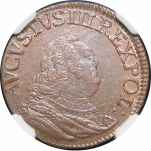 August III Saxon, 1755 penny - rare and beautiful