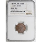 August III Saxon, 1755 penny - rare and beautiful