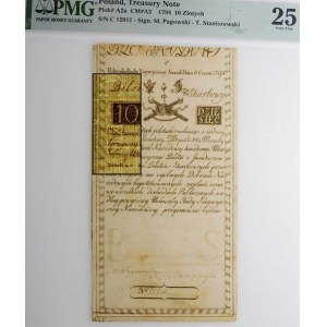 10 zloty 1794 - ser. C - filigree [COMP-] - Kosciuszko Insurrection