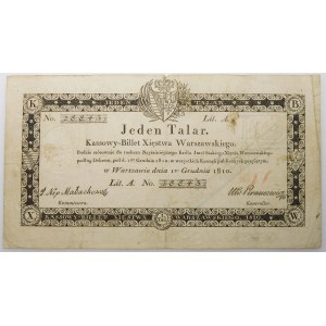 1 thaler 1810 - signature J.N. Malachowski - Duchy of Warsaw