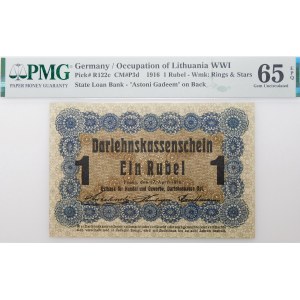 Poznan, 1 Rubel 1916 - Kurzsatz erwirbt - niedrige Schrift