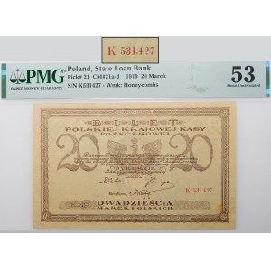 20 polish marks 17.05.1919 - ser. K - RARE