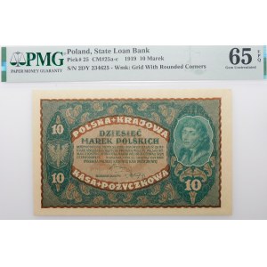 10 Polish marks 1919 - II Ser. DY